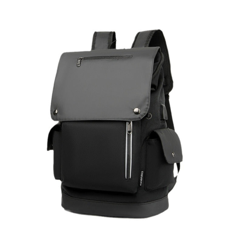 Unisex Anti-Theft Urban Laptop Backpack with Water-Resistant Flap and Multiple Organizer Pockets LoungeYard — product view 4