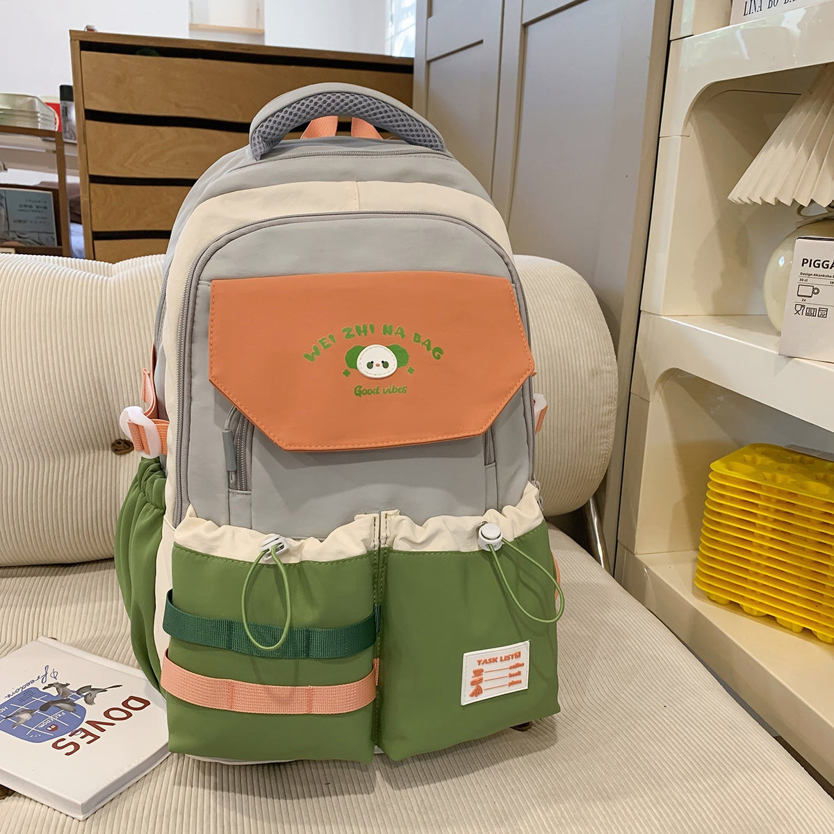 Playful Illustrated Multi-Pocket Backpack LoungeYard — product view 7