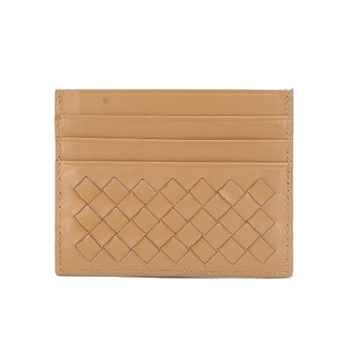 Woven Leather Credit Card Holder LoungeYard — product view 1