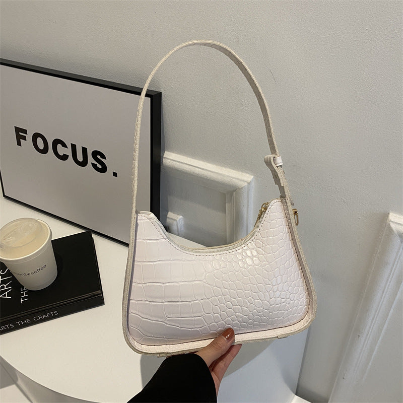 Elegant Croc-Embossed Shoulder Bag — product view 3