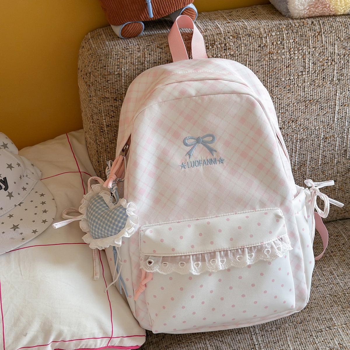 Cute Decorative Printed Backpack LoungeYard — product view 7