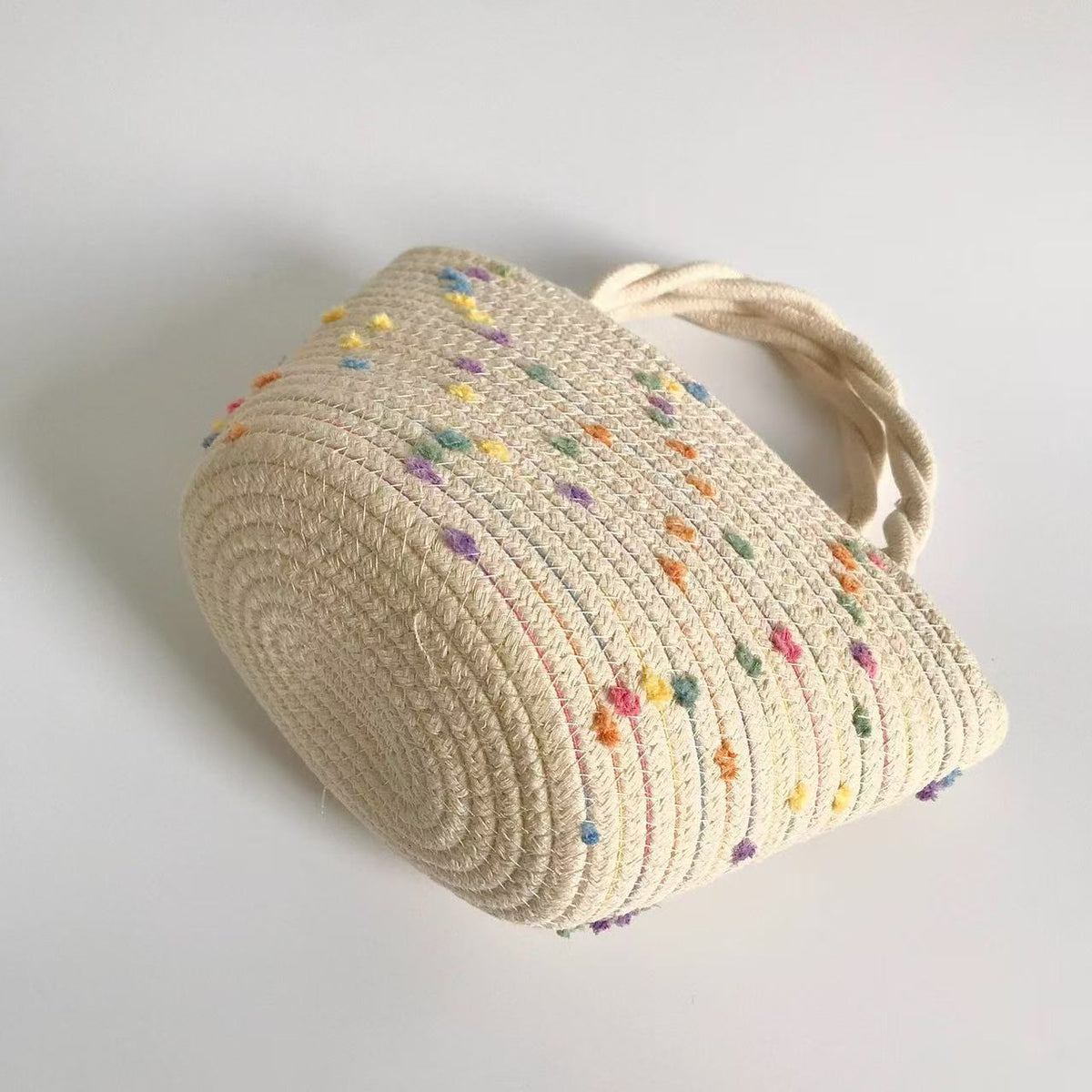 Women's handbag with colorful polka dot design LoungeYard — product view 3