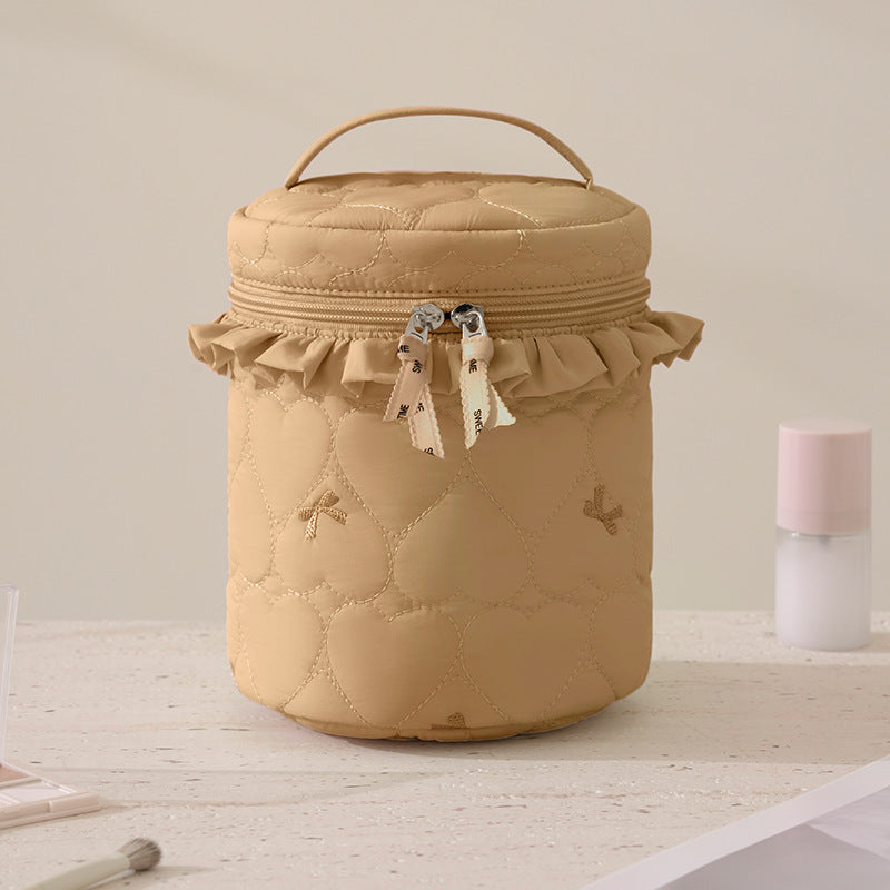 Quilted Makeup Storage Canister LoungeYard — product view 3