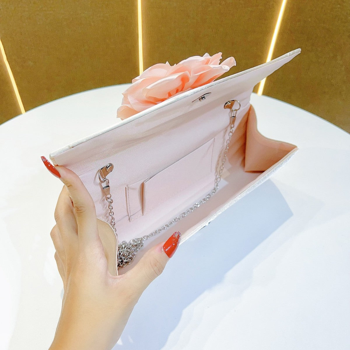 Floral Embellished Evening Clutch — product view 3