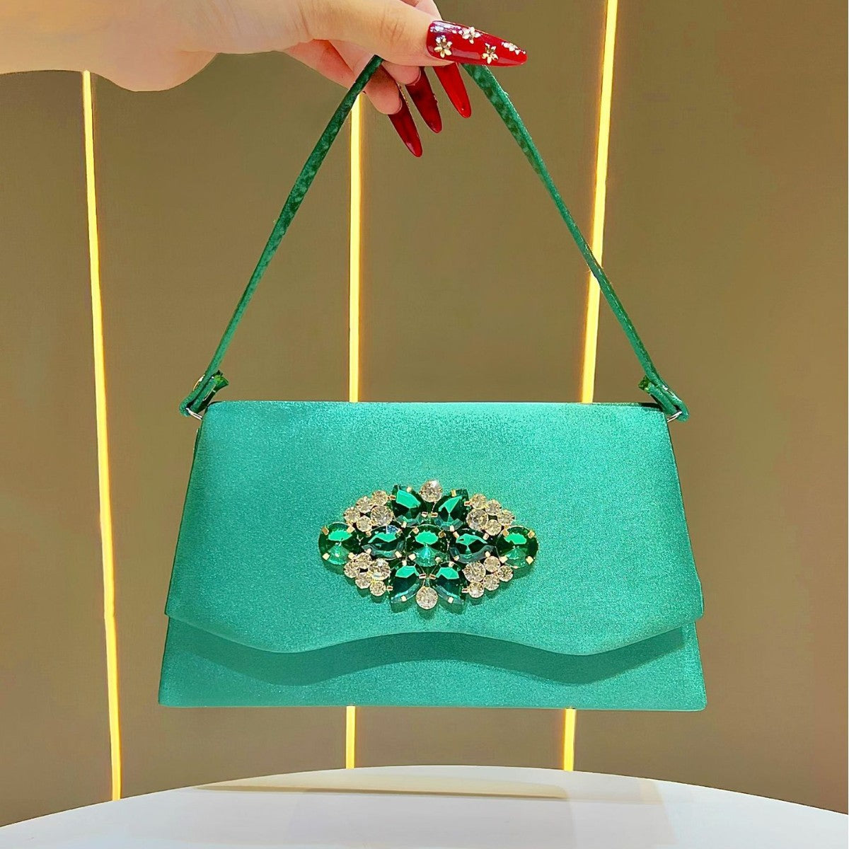 Elegant Rhinestone-Studded Evening Handbag — product view 1