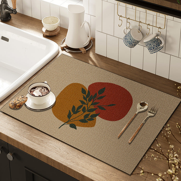 Artistic Floral Kitchen Mat Bowlift — product view 6