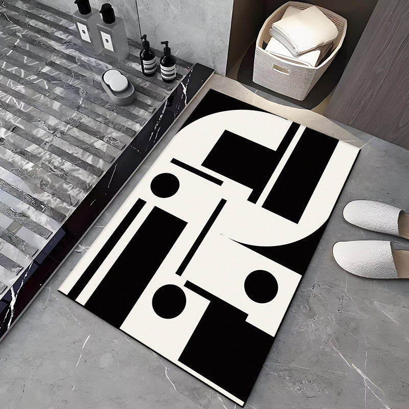 Modern Abstract Design Bath Mat — product view 4