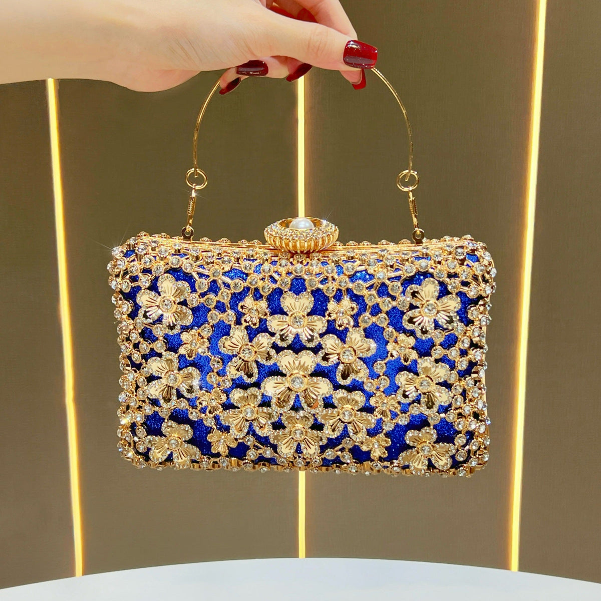 Floral Appliqué Evening Clutch — product view 4