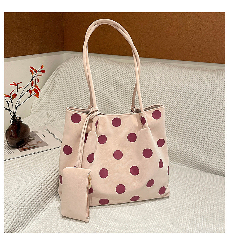 Spacious Polka Dot Tote Bag — product view 4