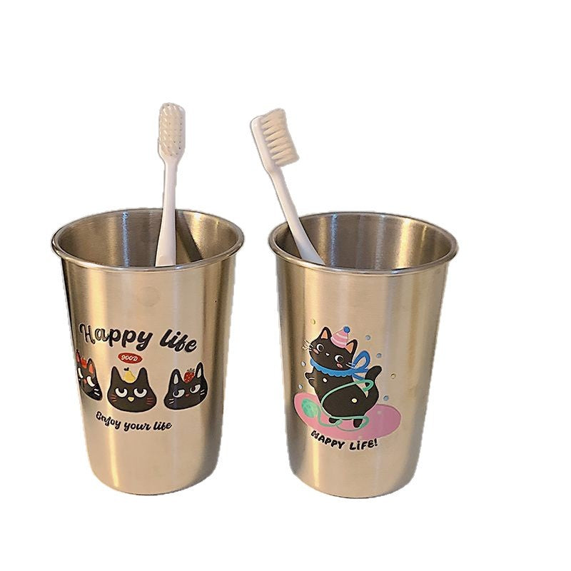 Stainless Steel Toothbrush Holder with Playful Animal Design LoungeYard — product view 5