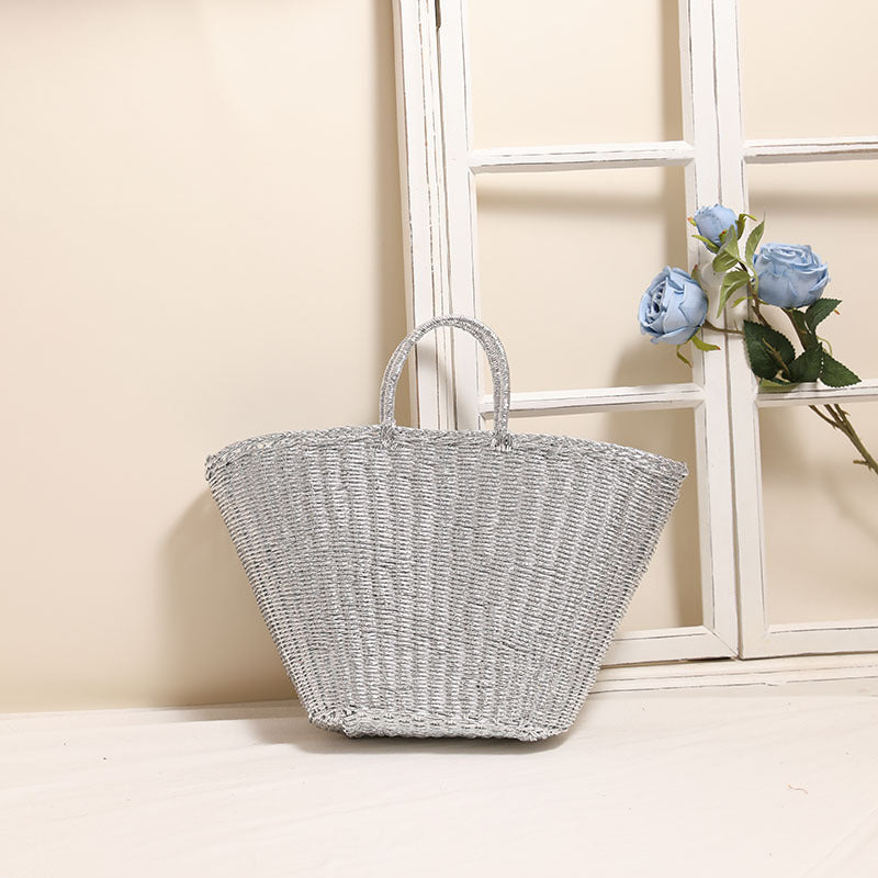 Elegant Woven Basket Bag with Sturdy Handles LoungeYard — product view 2