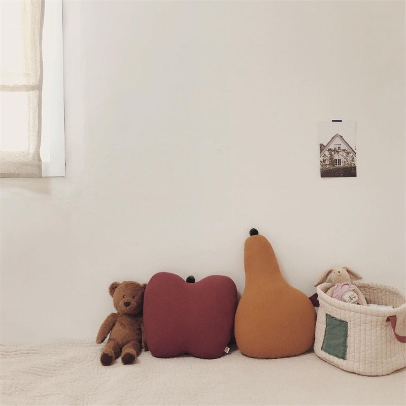 Plush Crescent Moon Decorative Pillow Cushion with Embroidered Face — product view 2
