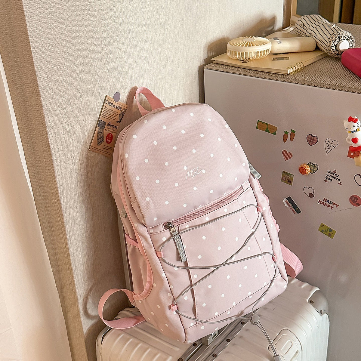 Casual Polka Dot Mini Backpack LoungeYard — product view 7