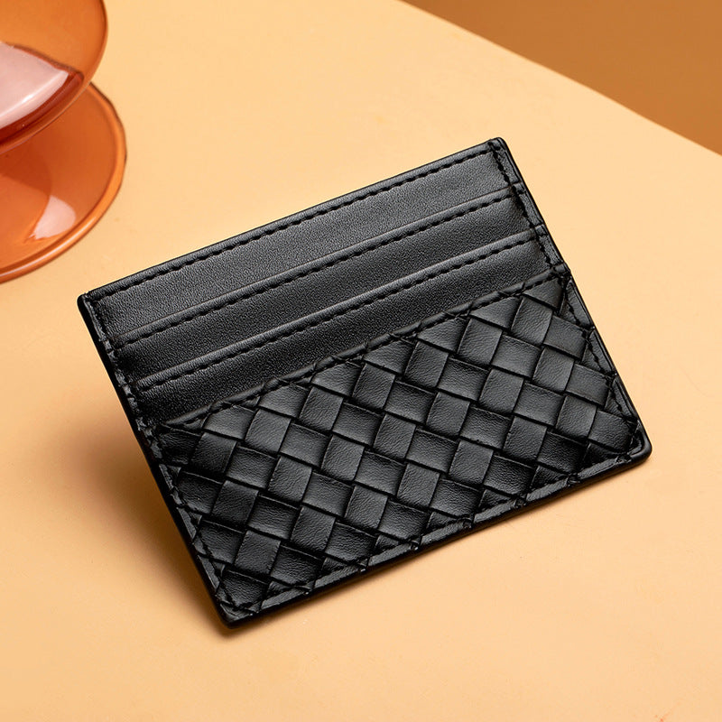 Woven Leather Cardholder LoungeYard — product view 5