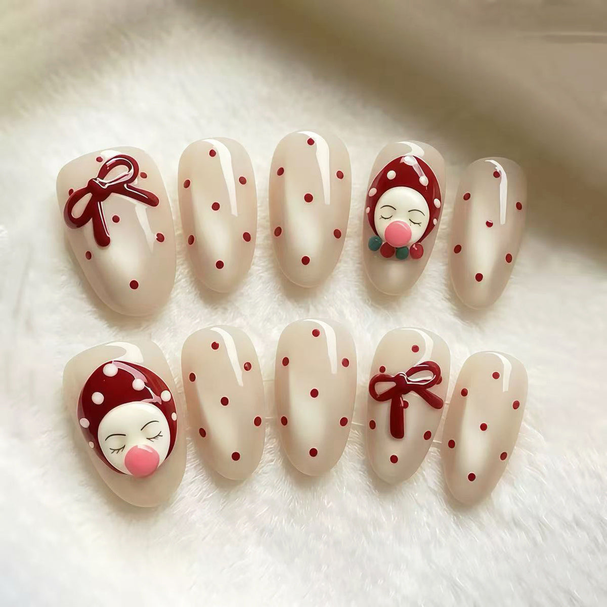 Festive Character-Themed Press-On Nail Set — product view 1