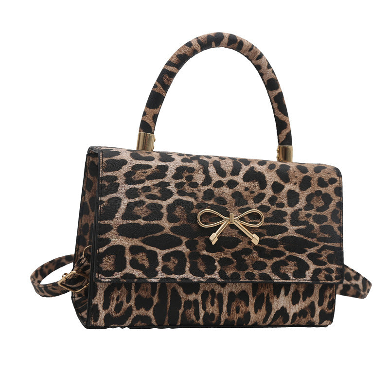Stylish Animal Print Top Handle Handbag LoungeYard — product view 6