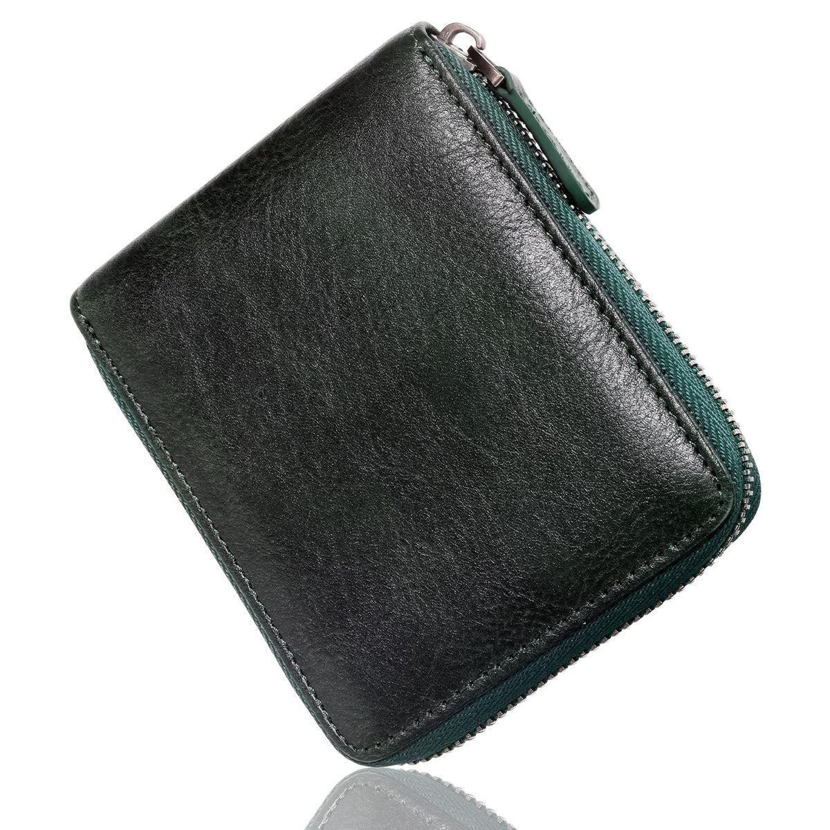 Premium Leather Zippered Wallet LoungeYard — product view 3