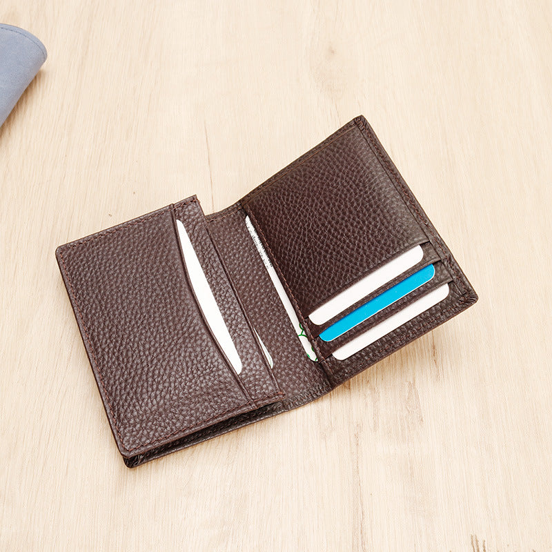 RFID-Blocking Leather Card Case LoungeYard — product view 2