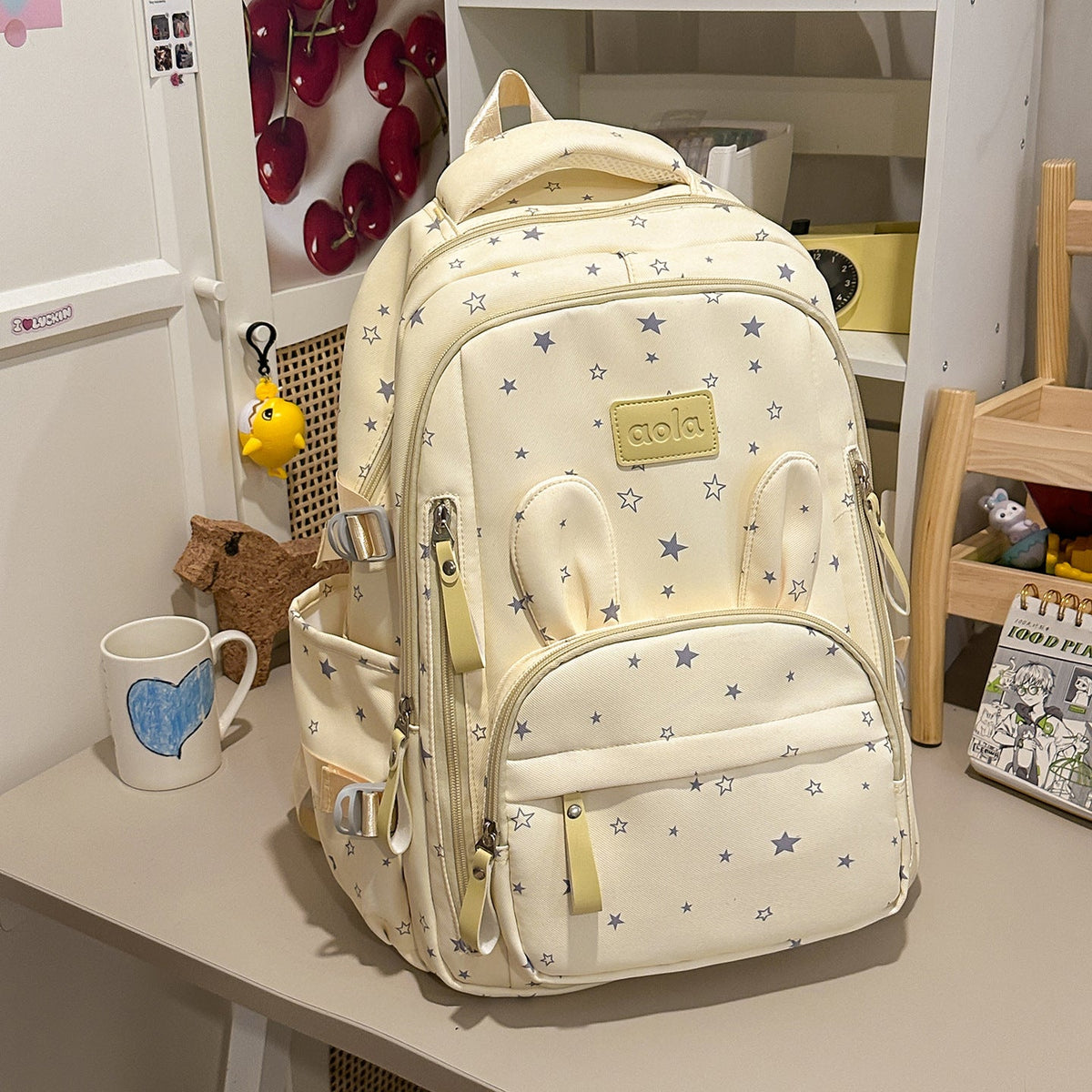 Adorable Bunny-Ear School Backpack LoungeYard — product view 7