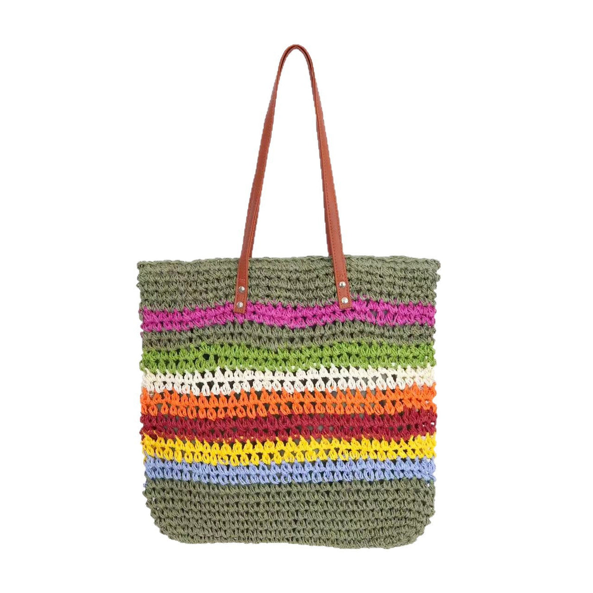 Braided tote bag with colorful gradient LoungeYard — product view 4