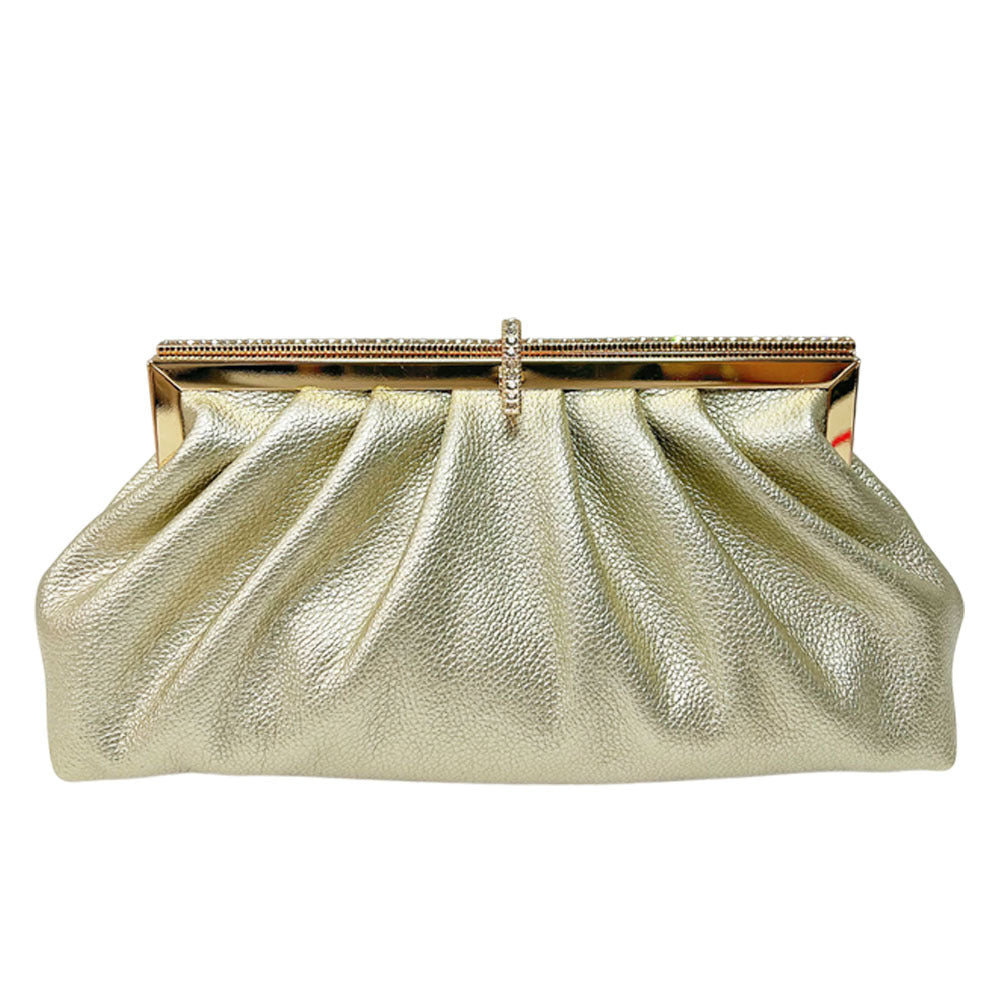 Pleated Textured Evening Clutch — product view 5