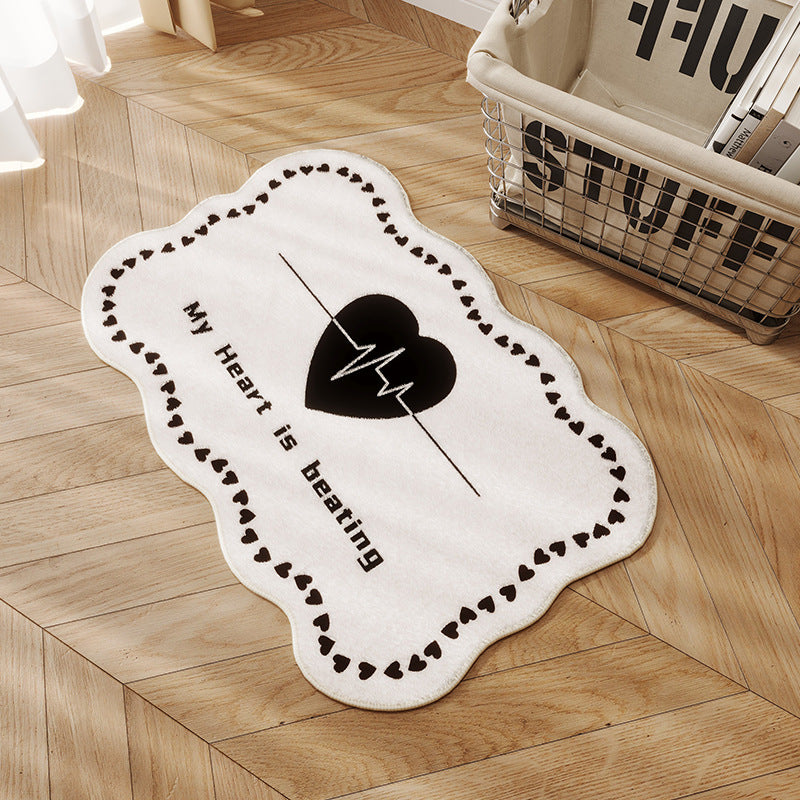 Heart-Themed Plush Bath Mat — product view 7