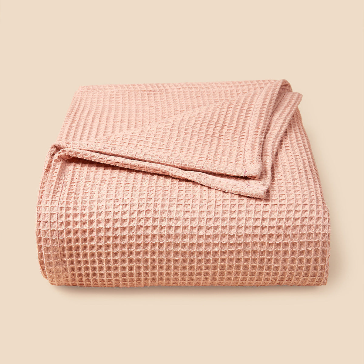 Textured Waffle Weave Throw Blanket LoungeYard — product view 6