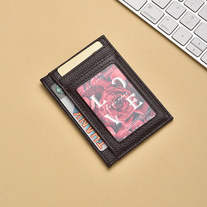 Premium Textured Leather Card Holder LoungeYard — product view 7