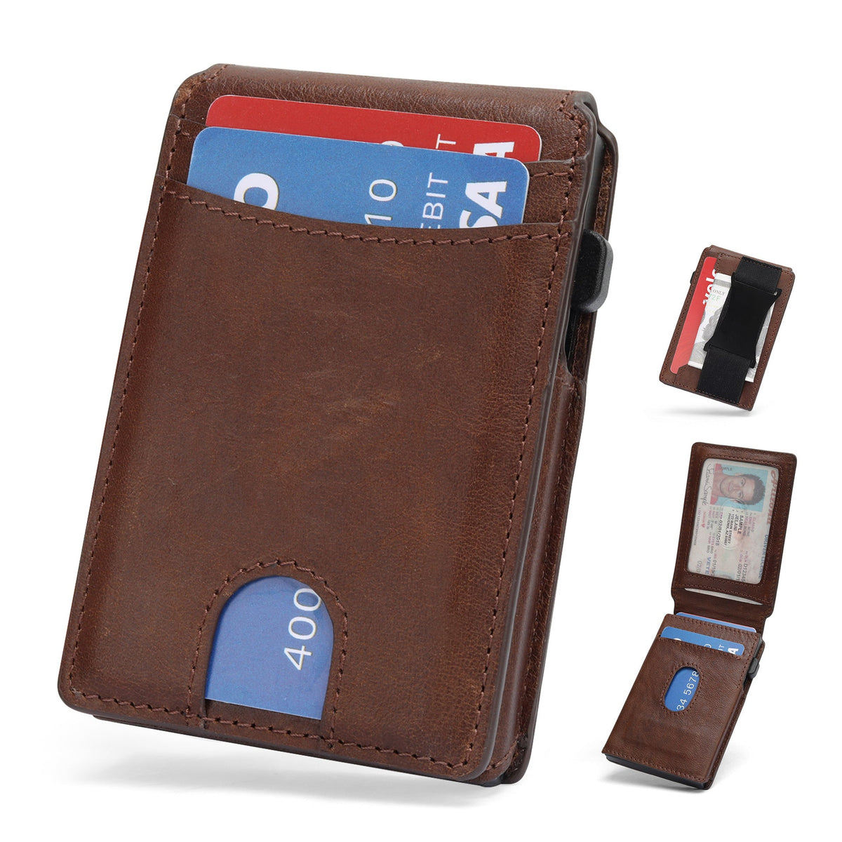 Slim Multi-Function Leather Cardholder LoungeYard — product view 2