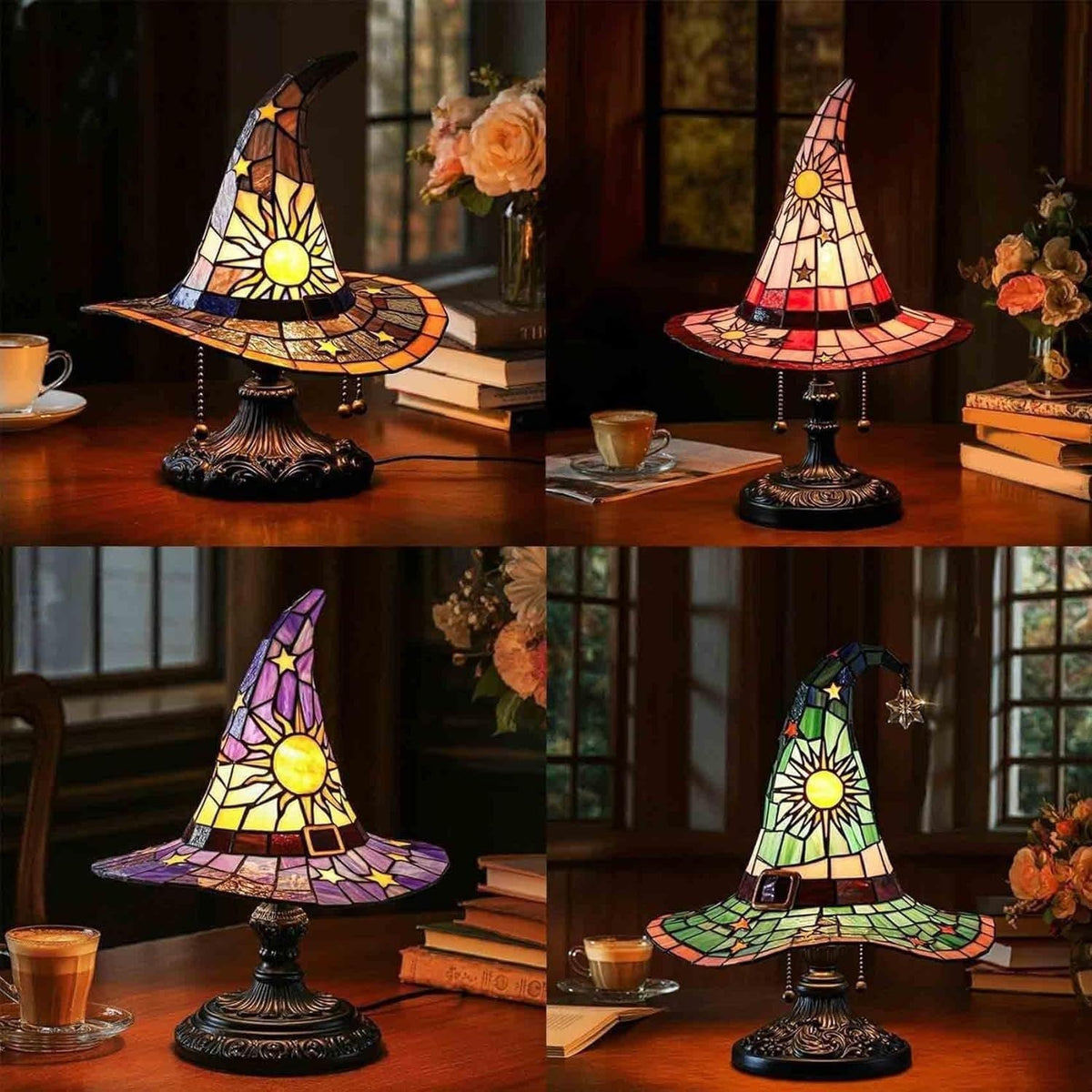 Decorative Witch Hat Table Lamp Bowlift — product view 1