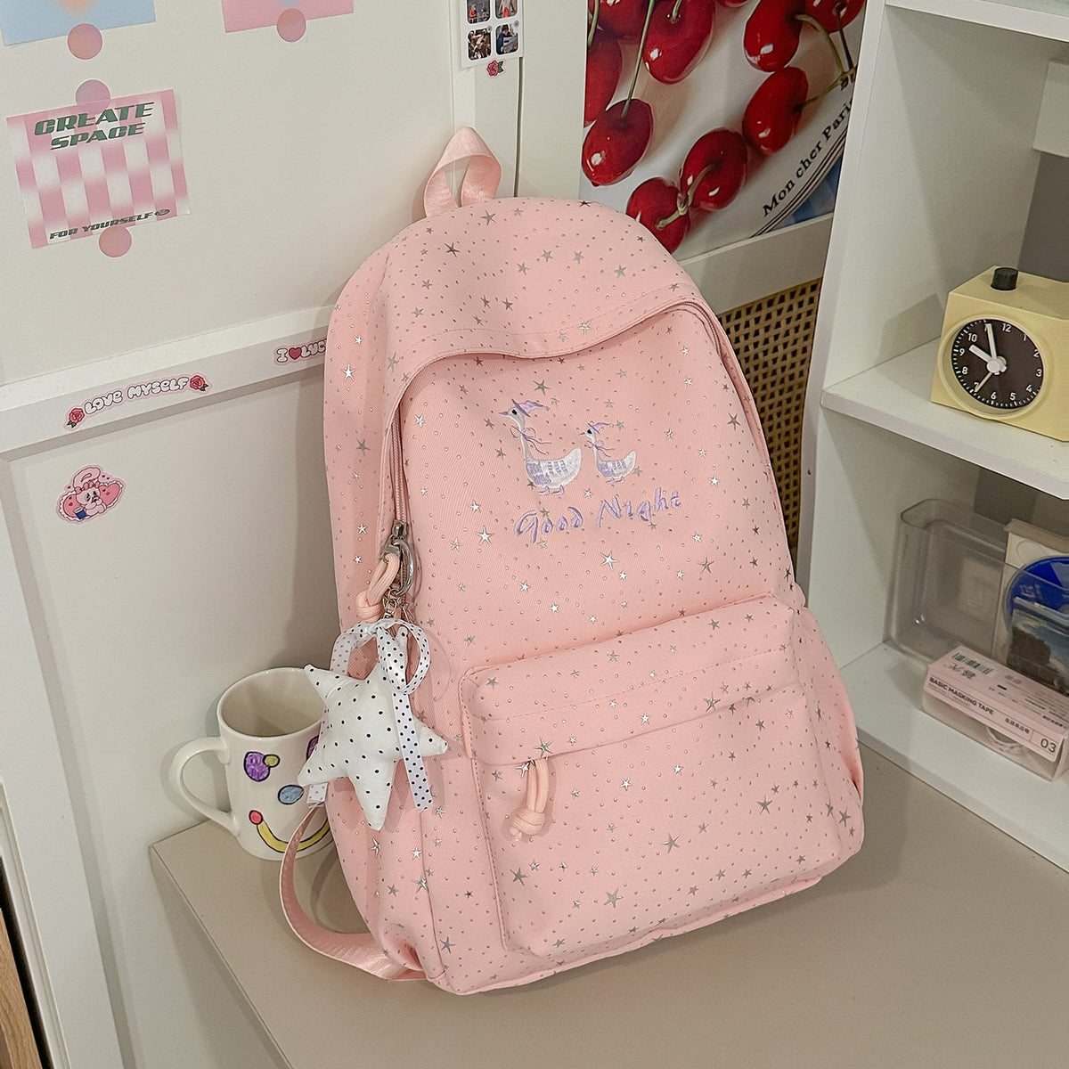 Star-Embellished Casual Backpack LoungeYard 1791205643 — product view 7