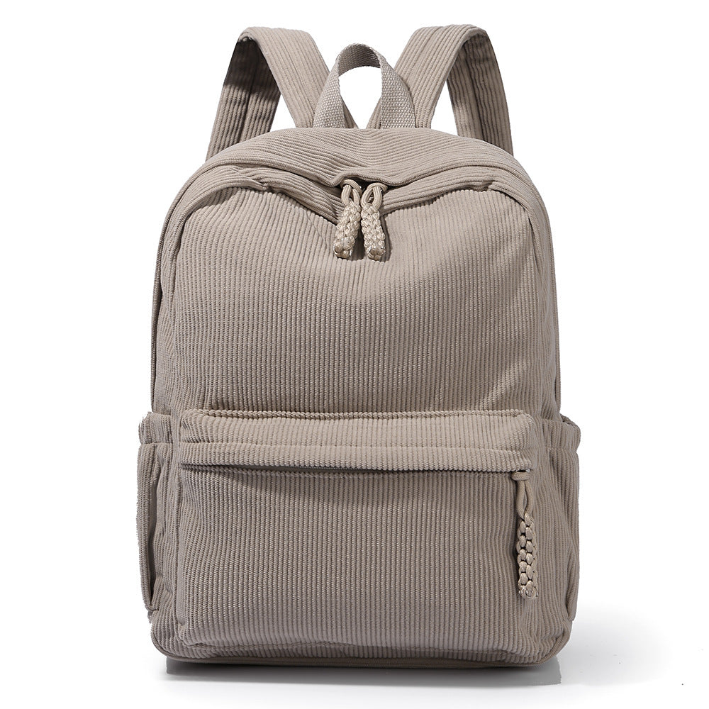 Textured Corduroy Backpack LoungeYard — product view 7