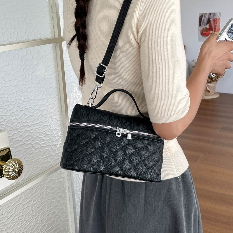 Quilted Leather Crossbody Handbag — product view 2