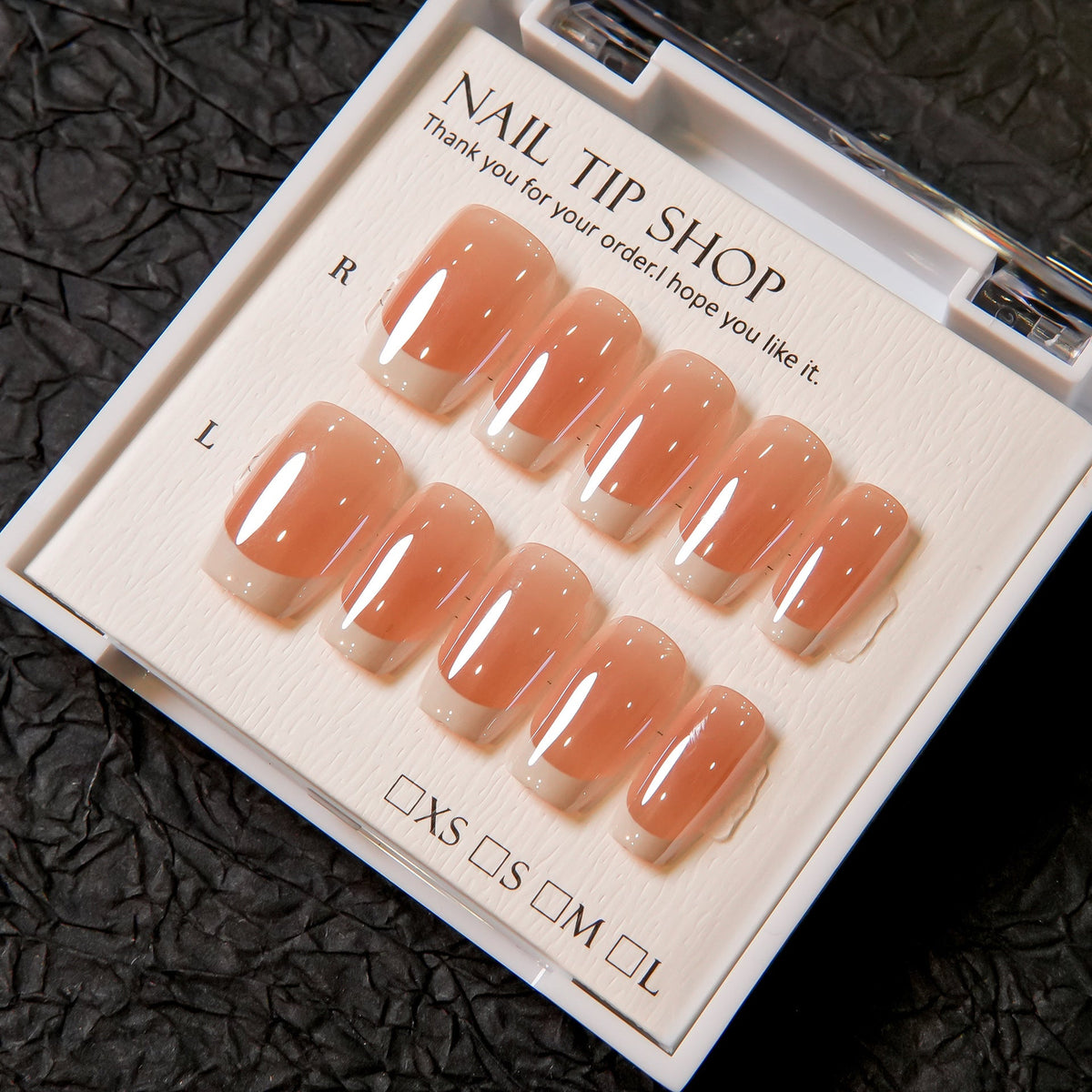 Natural Glossy Press-On Nail Tips — product view 4