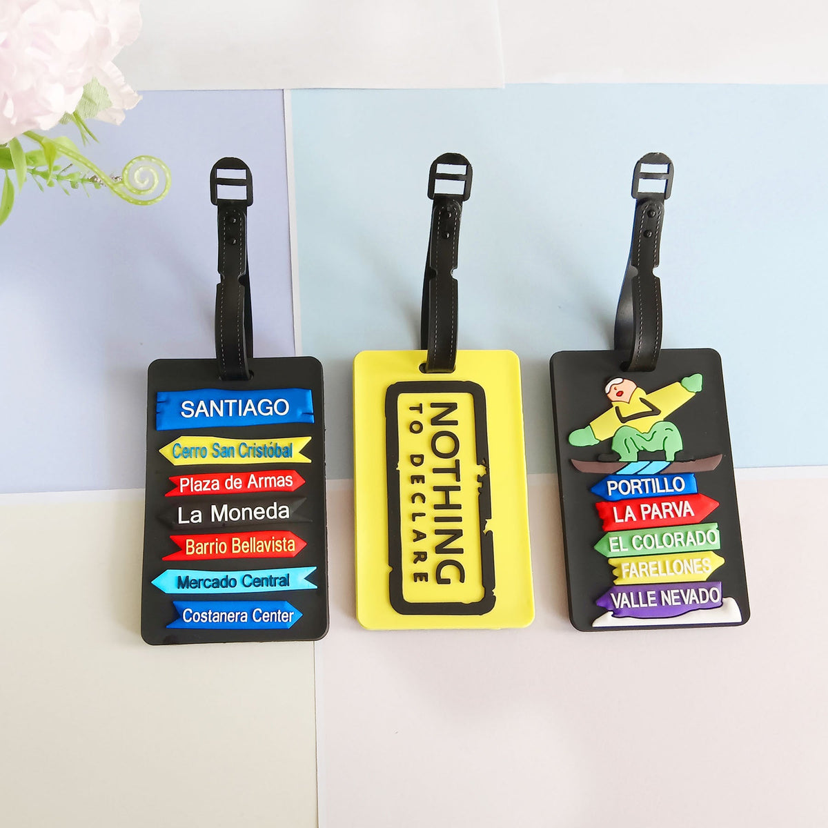 Unisex Luggage Tag with Airplane Design LoungeYard — product view 3