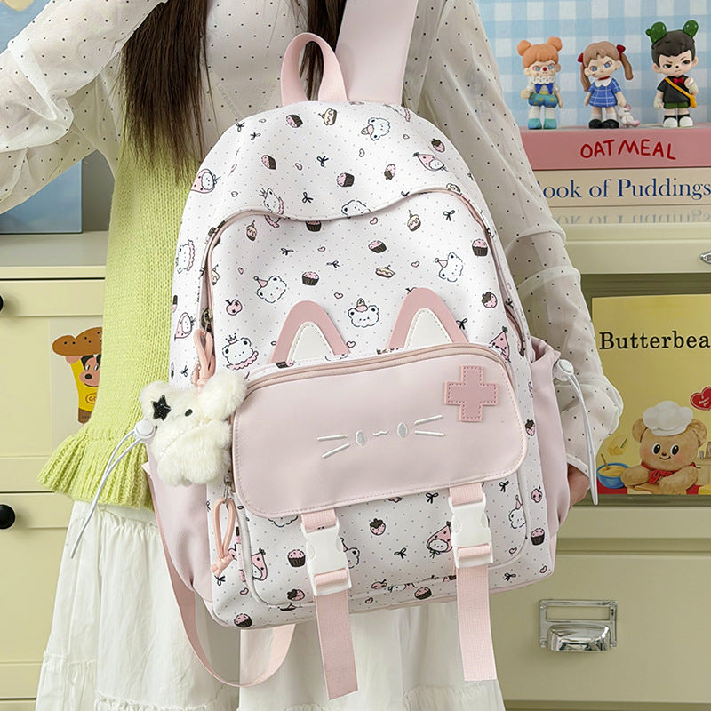 Cartoon-Themed Cat Ears Backpack LoungeYard — product view 2