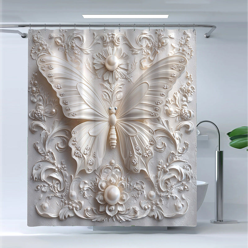 Artistic Butterfly Shower Curtain LoungeYard — product view 2