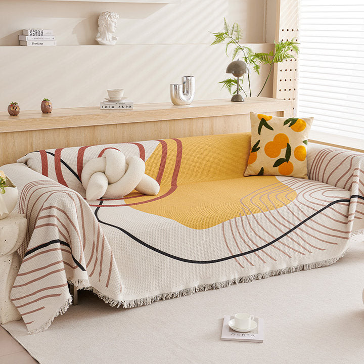 Modern Abstract Sofa Throw Blanket — product view 6
