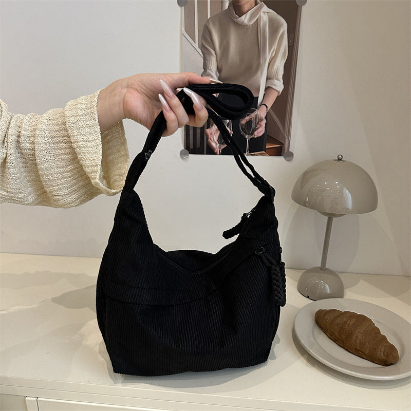 Eco-Friendly Ribbed Crossbody Bag LoungeYard — product view 4