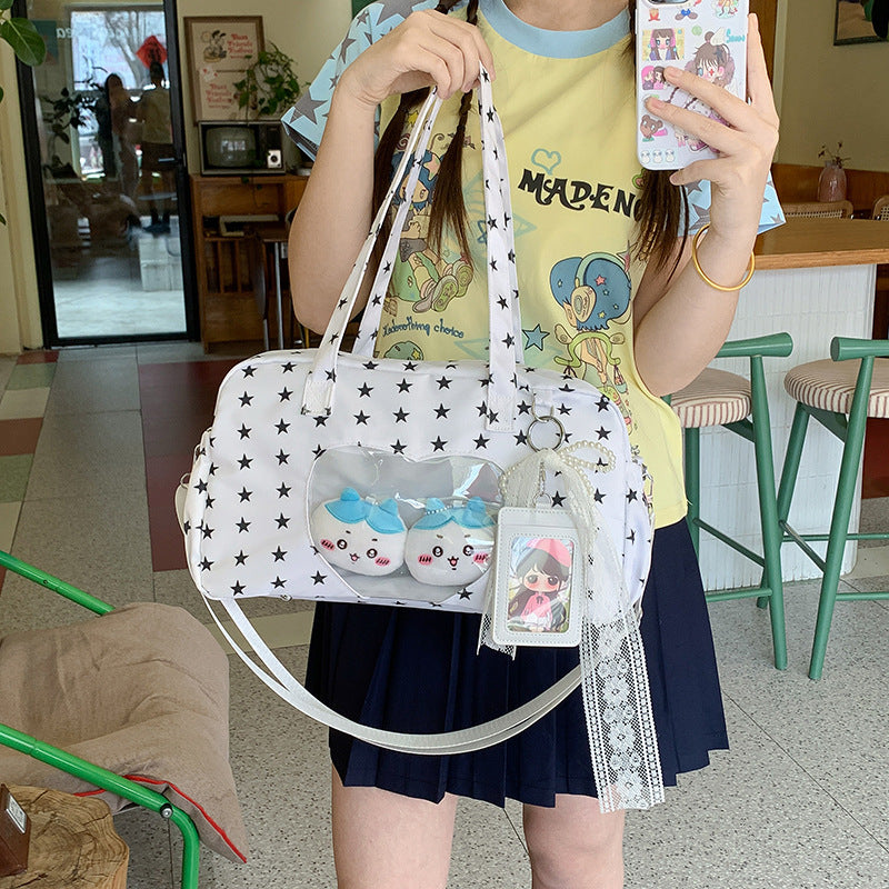 Star-Patterned Multi-Functional Handbag — product view 1