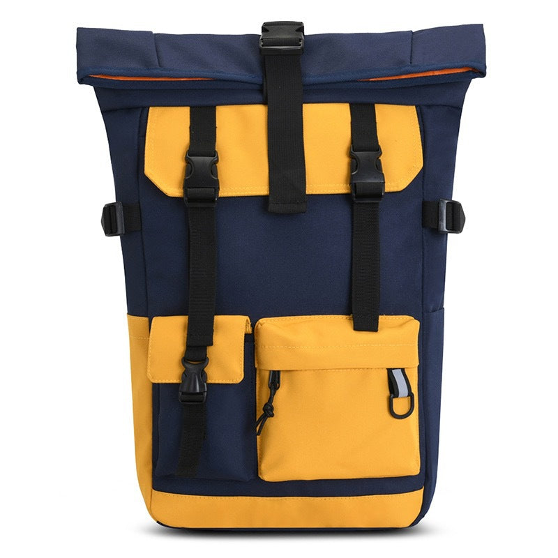 Modern rolltop backpack with multifunctional exterior pockets LoungeYard — product view 7