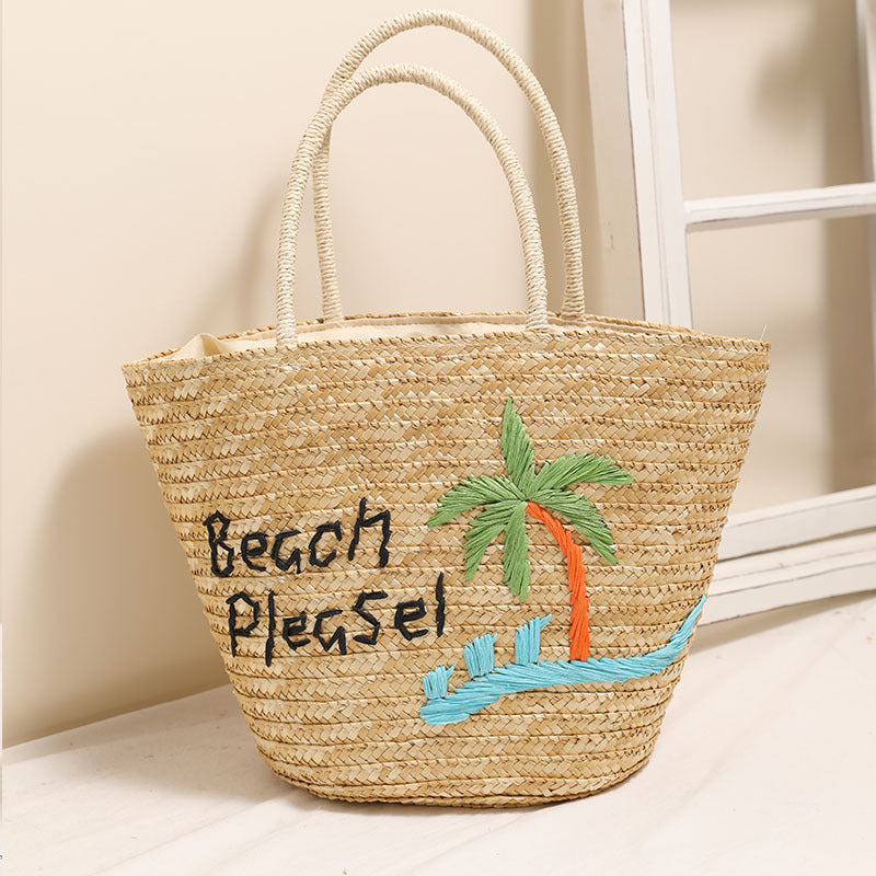 Beach linen bag with personalized embroidery LoungeYard — product view 4