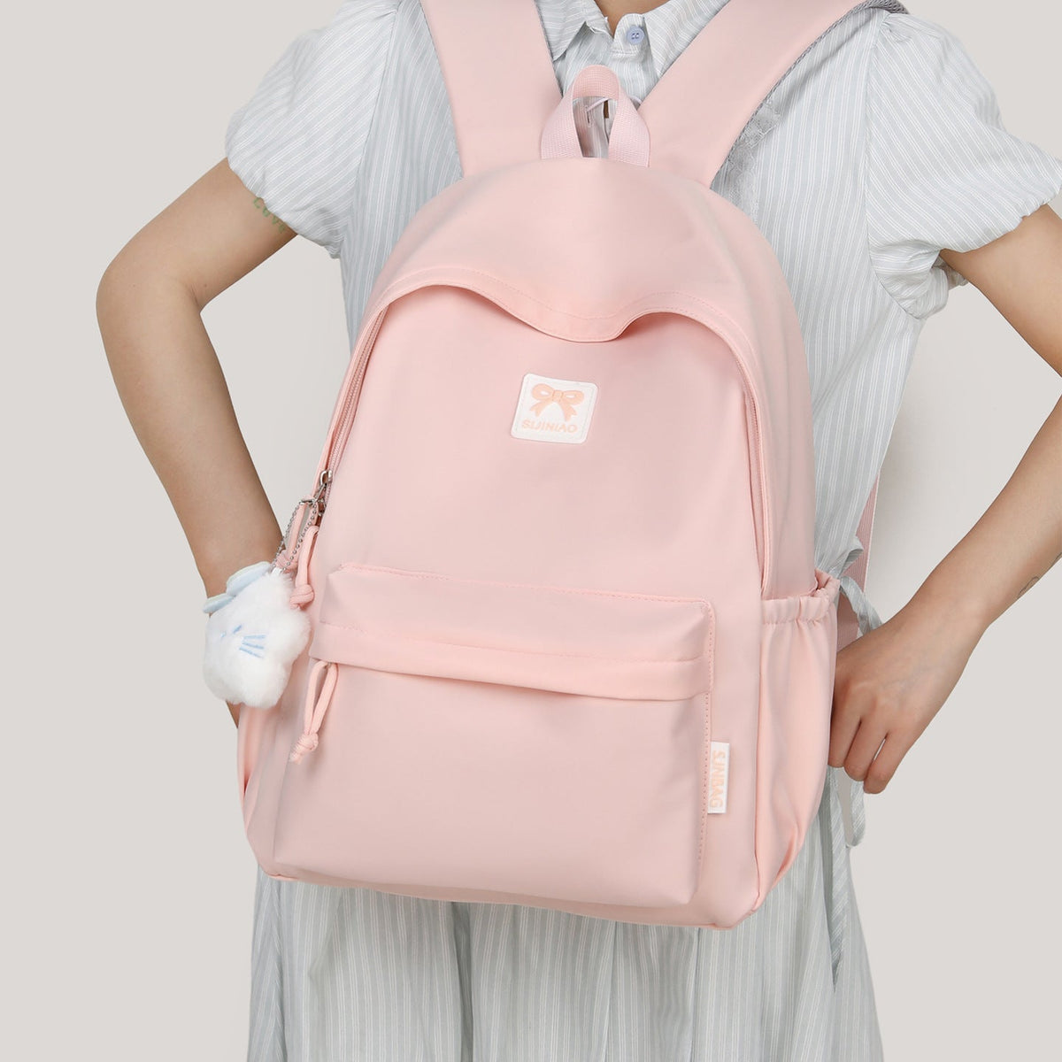 Cute Plush Cat-Themed Backpack LoungeYard — product view 3