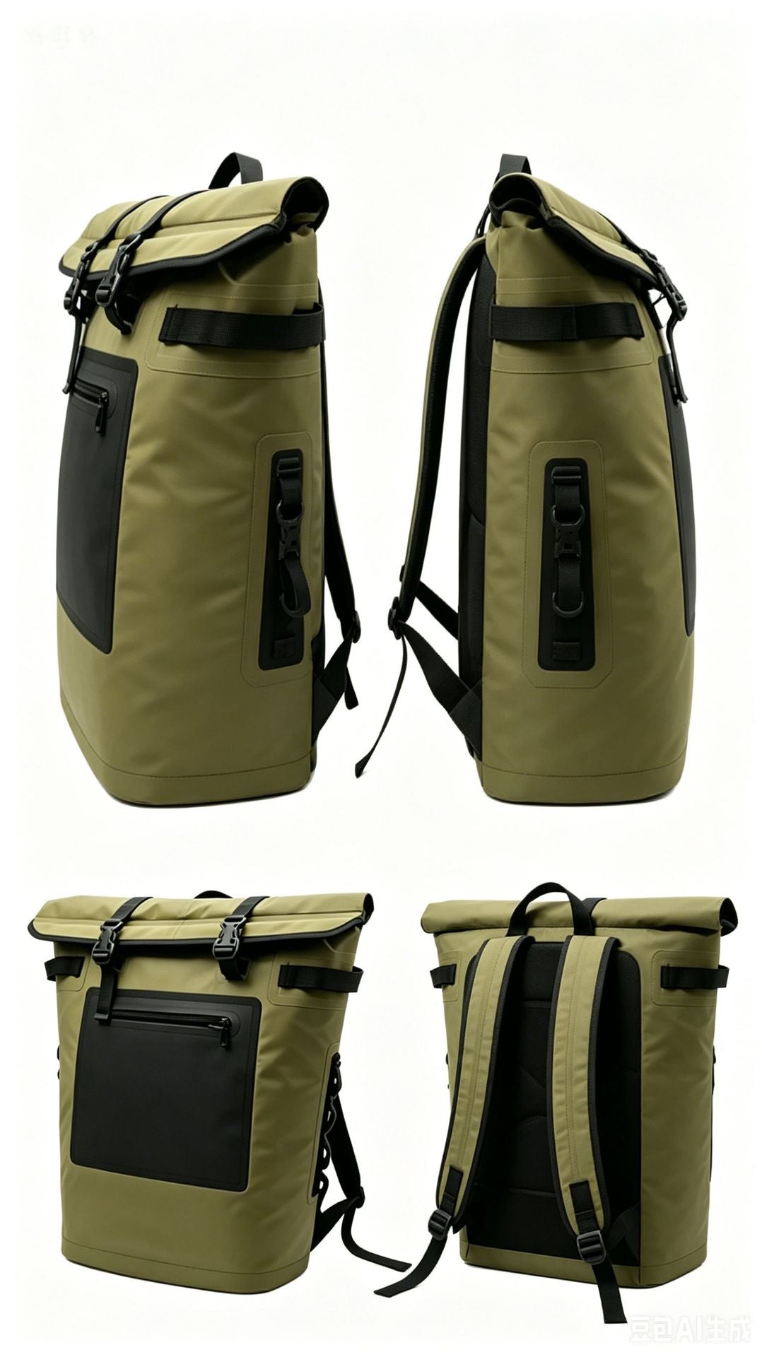 Waterproof Roll-Top Backpack LoungeYard — product view 7
