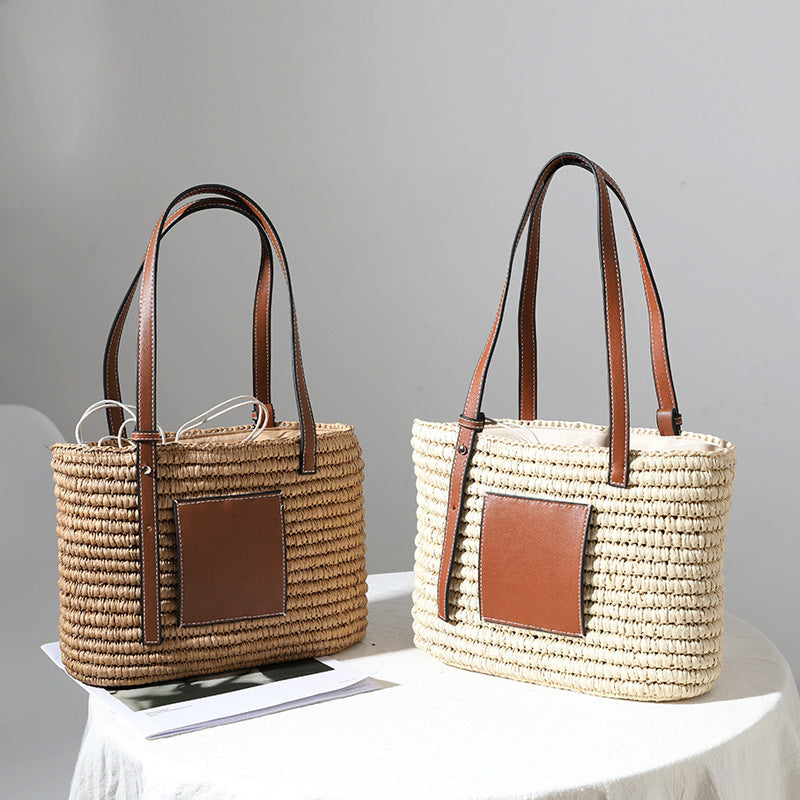 Stylish rat handbag with leather accents LoungeYard — product view 2
