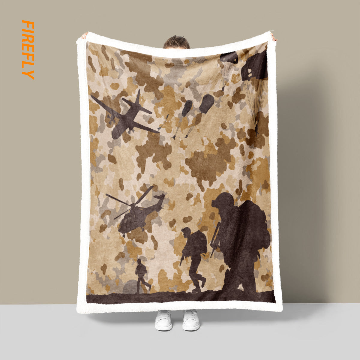 Tactical Camo Fleece Throw Blanket — product view 6