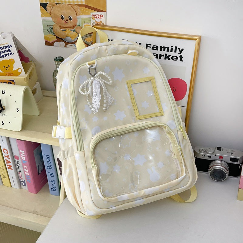 Whimsical Star-Print School Backpack LoungeYard — product view 6