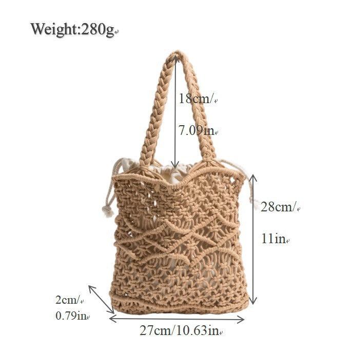 Macrame Shopping Bag LoungeYard — product view 6