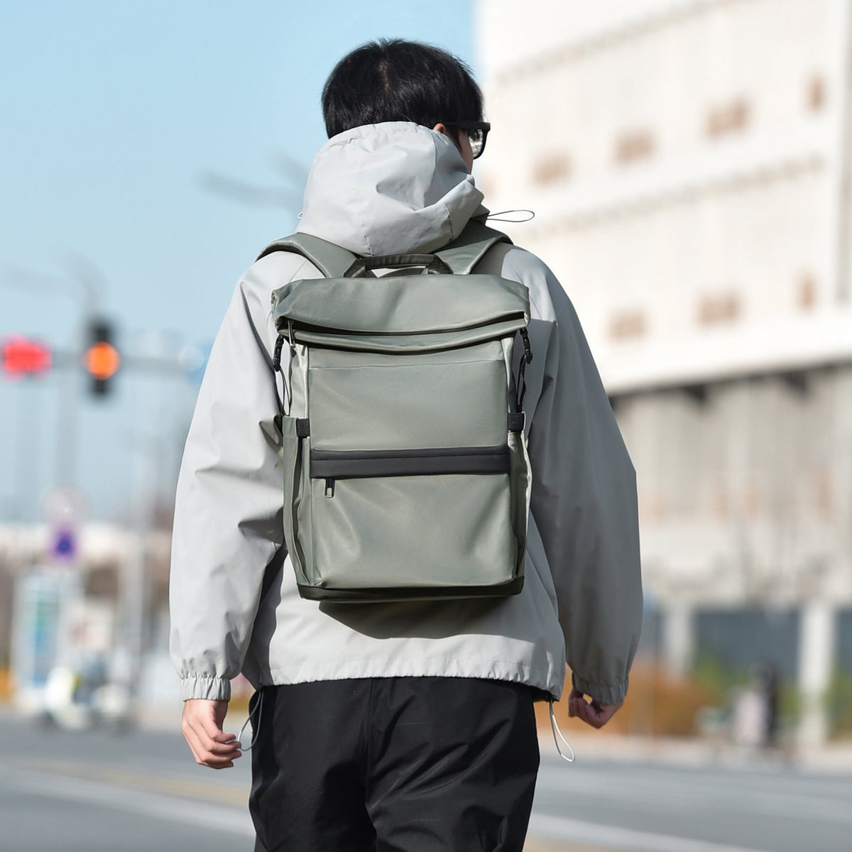 Multi-Functional Roll-Top Waterproof Backpack LoungeYard — product view 3