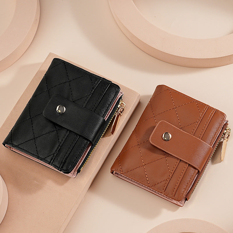 Quilted Leather Zip Wallet — product view 2